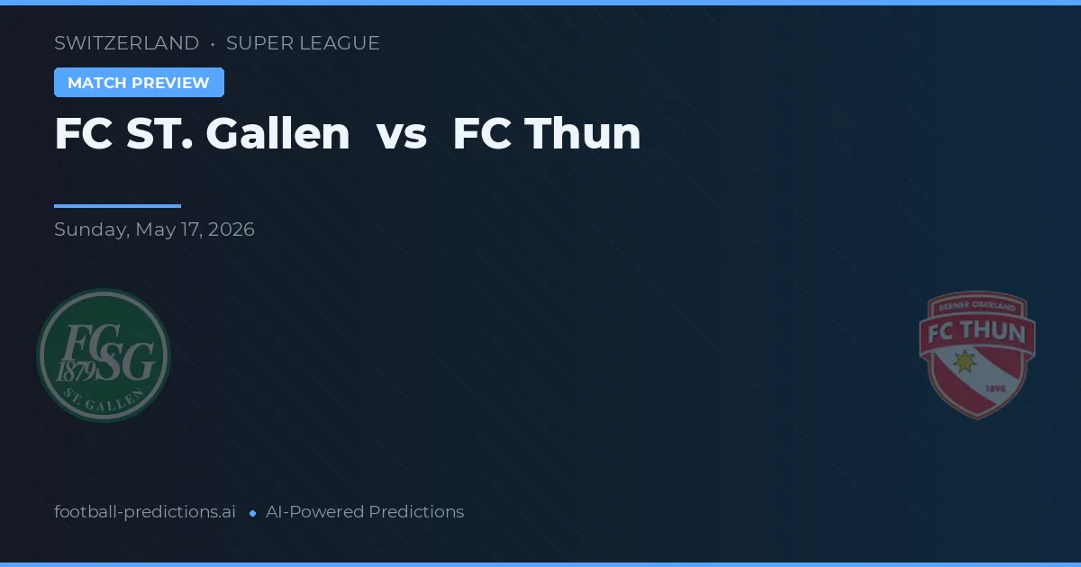 FC St. Gallen vs FC Thun — předpověď a náhled zápasu