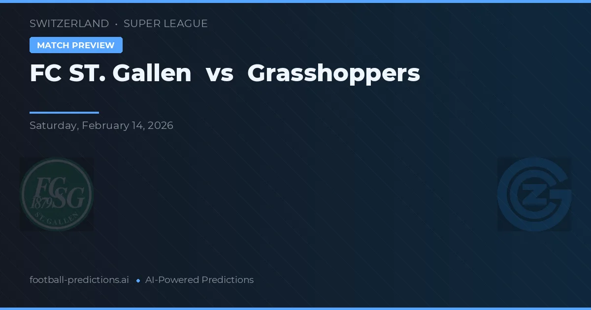 FC St. Gallen vs Grasshopper — předpověď a náhled zápasu