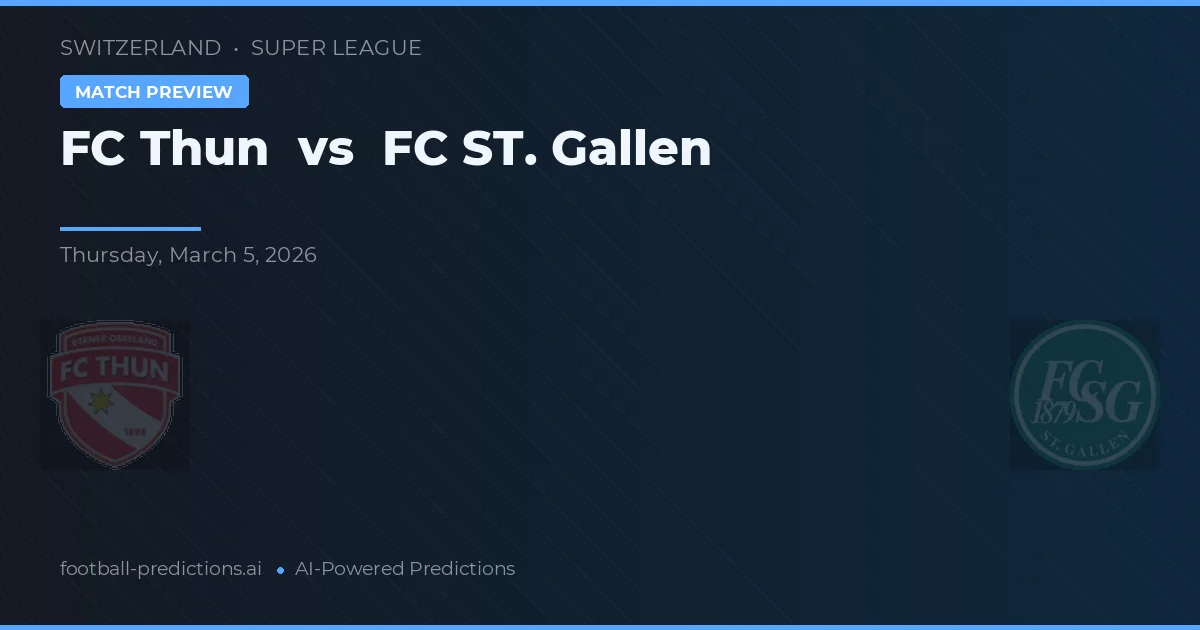 FC Thun vs FC St. Gallen — předpověď a náhled zápasu