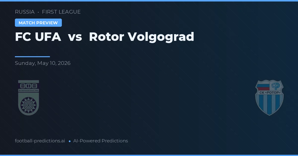 FC UFA vs Rotor Volgograd — předpověď a náhled zápasu