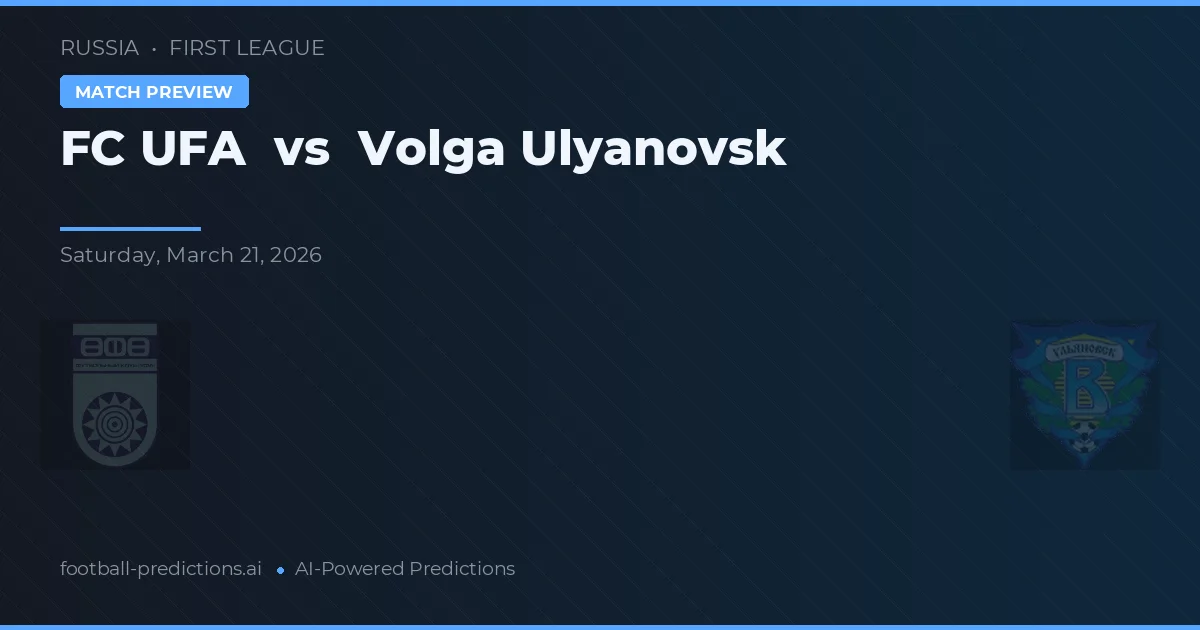 FC UFA vs Volga Ulyanovsk — předpověď a náhled zápasu