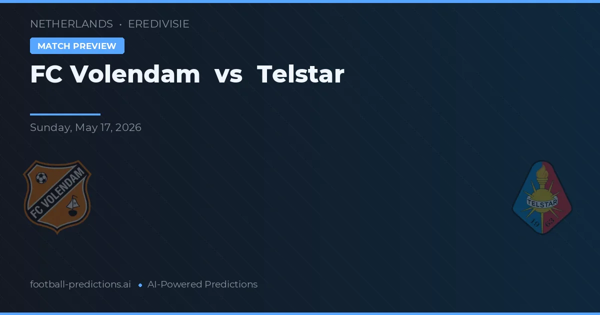 FC Volendam vs Telstar — předpověď a náhled zápasu