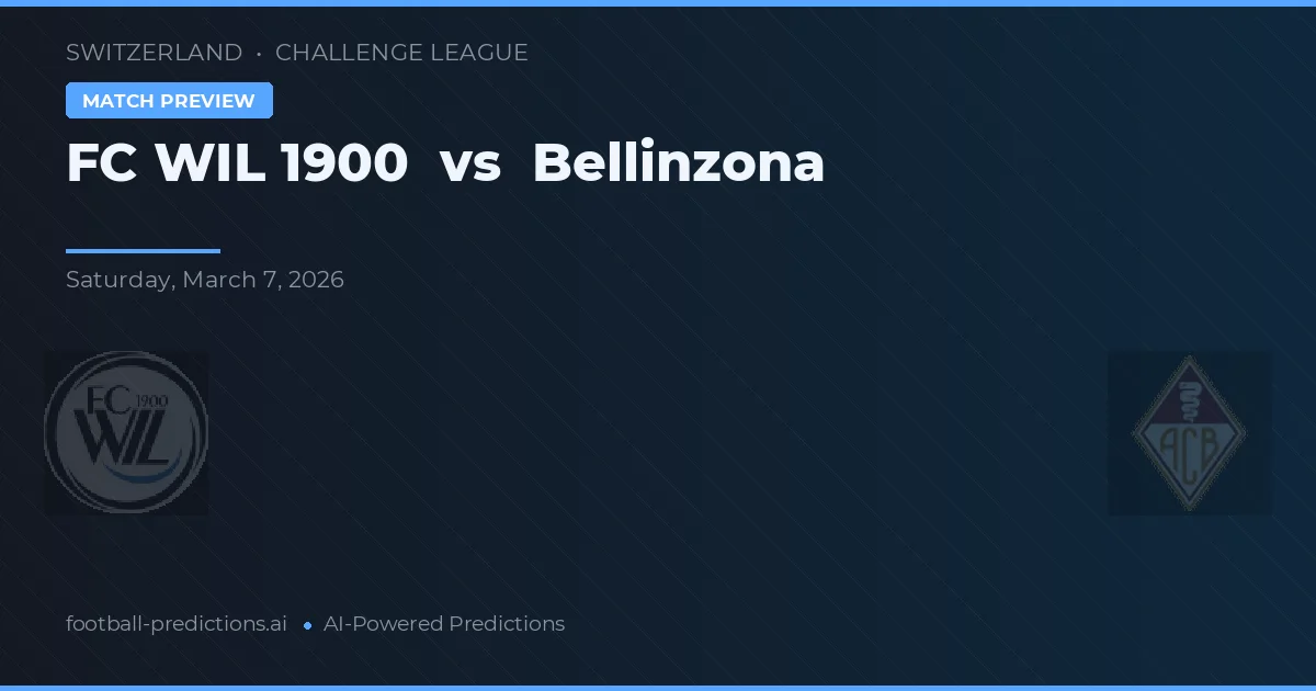 FC WIL 1900 vs Bellinzona — předpověď a náhled zápasu