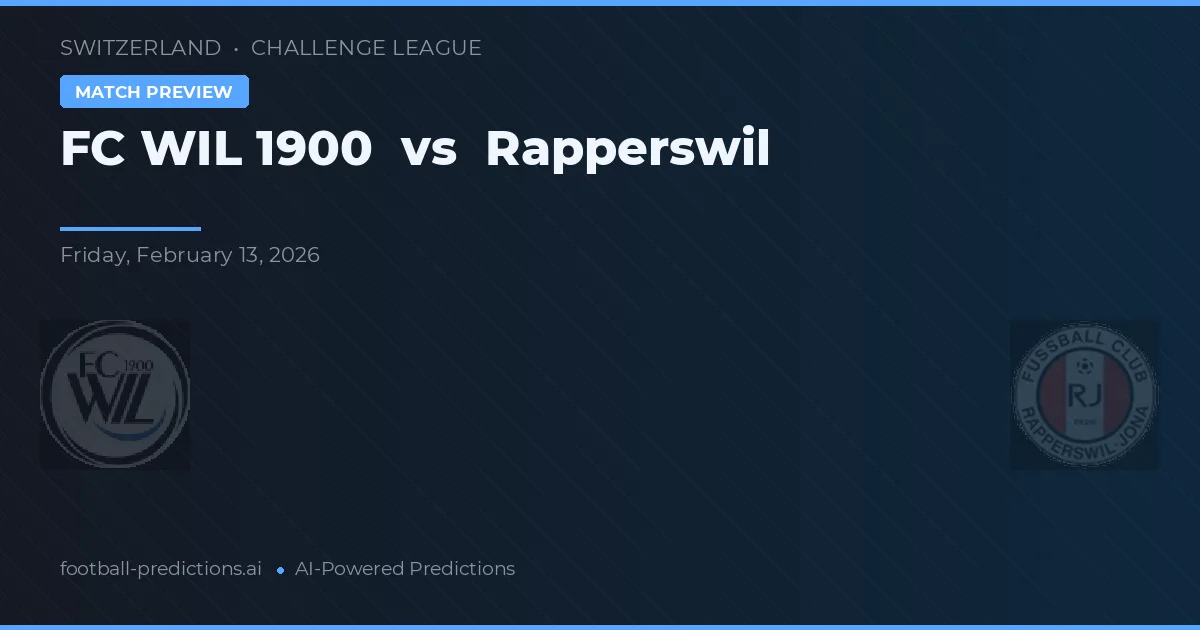 FC WIL 1900 vs Rapperswil — předpověď a náhled zápasu