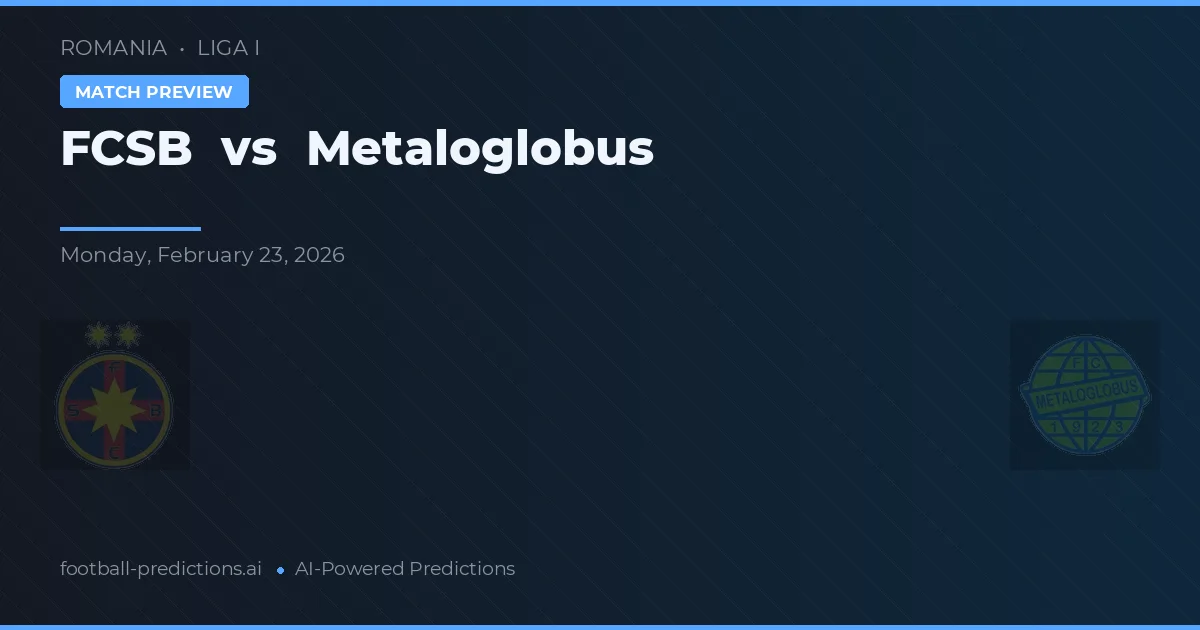 FCSB vs Metaloglobus — předpověď a náhled zápasu