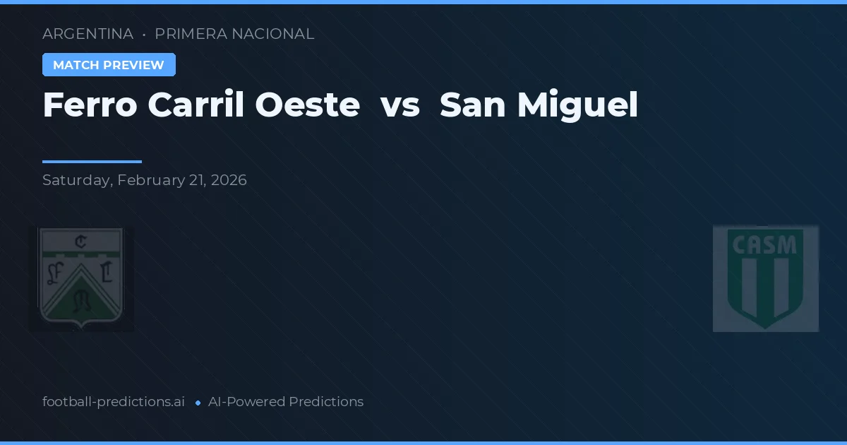 Ferro Carril Oeste vs San Miguel — předpověď a náhled zápasu
