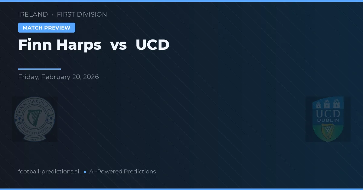 Finn Harps vs UCD — předpověď a náhled zápasu