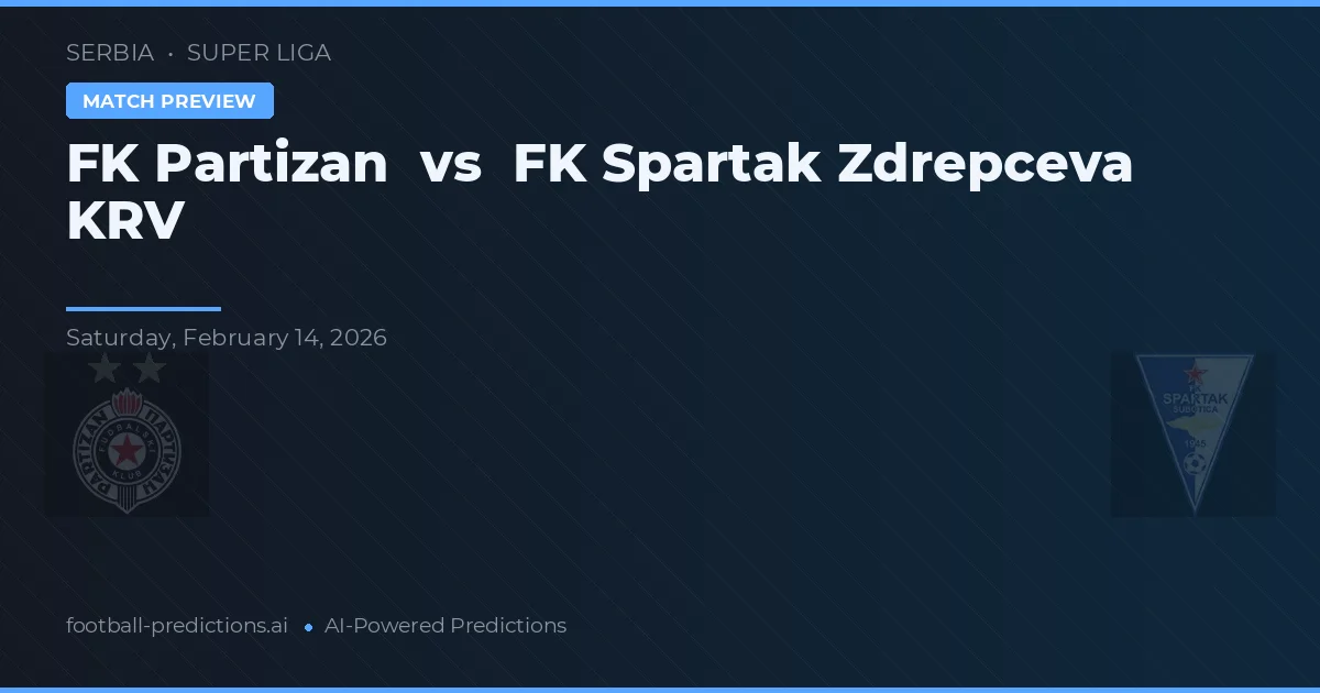 FK Partizan vs FK Spartak Zrdrecepva KRV — předpověď a náhled zápasu