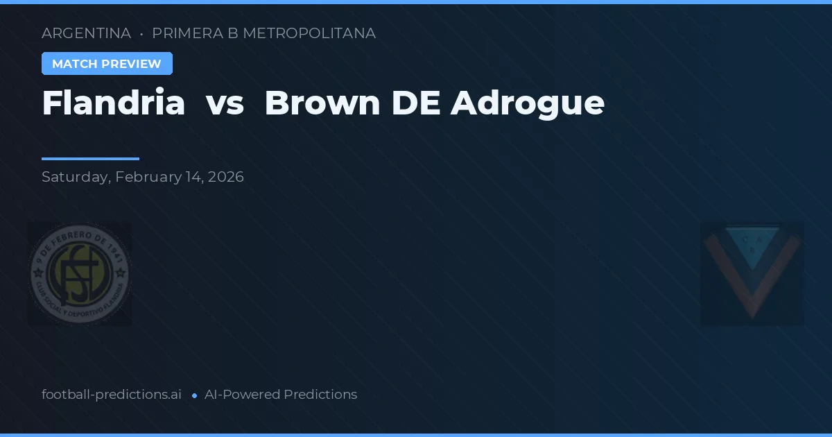 Flandria vs Brown de Adrogué — předpověď a náhled zápasu