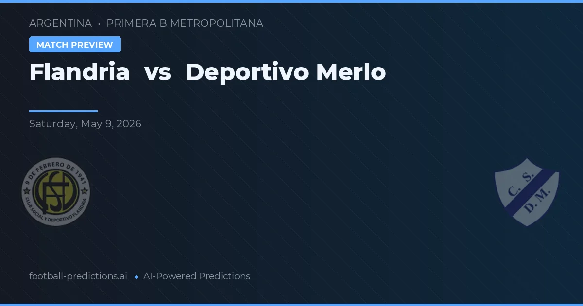 Flandria vs Deportivo Merlo — předpověď a náhled zápasu
