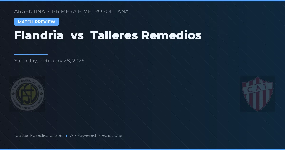 Flandria vs Talleres Remedios — předpověď a náhled zápasu