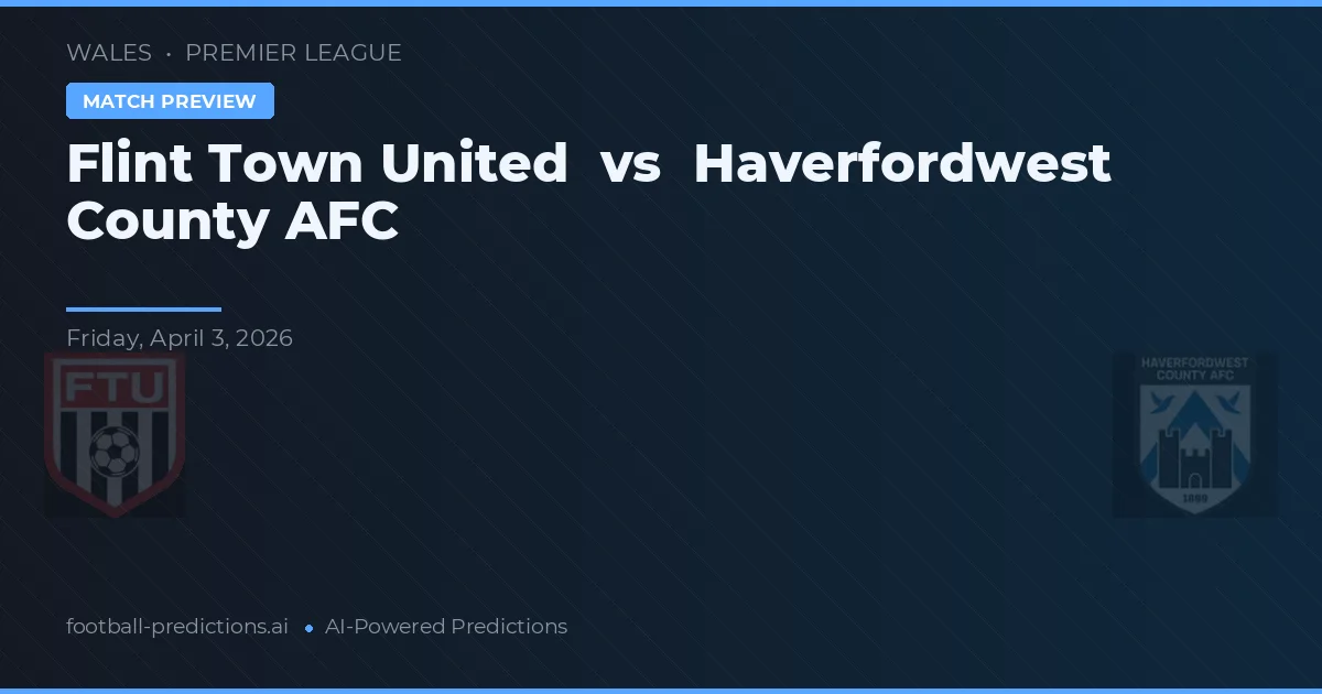 Flint Town United vs Haverfordwest County AFC — předpověď a náhled zápasu