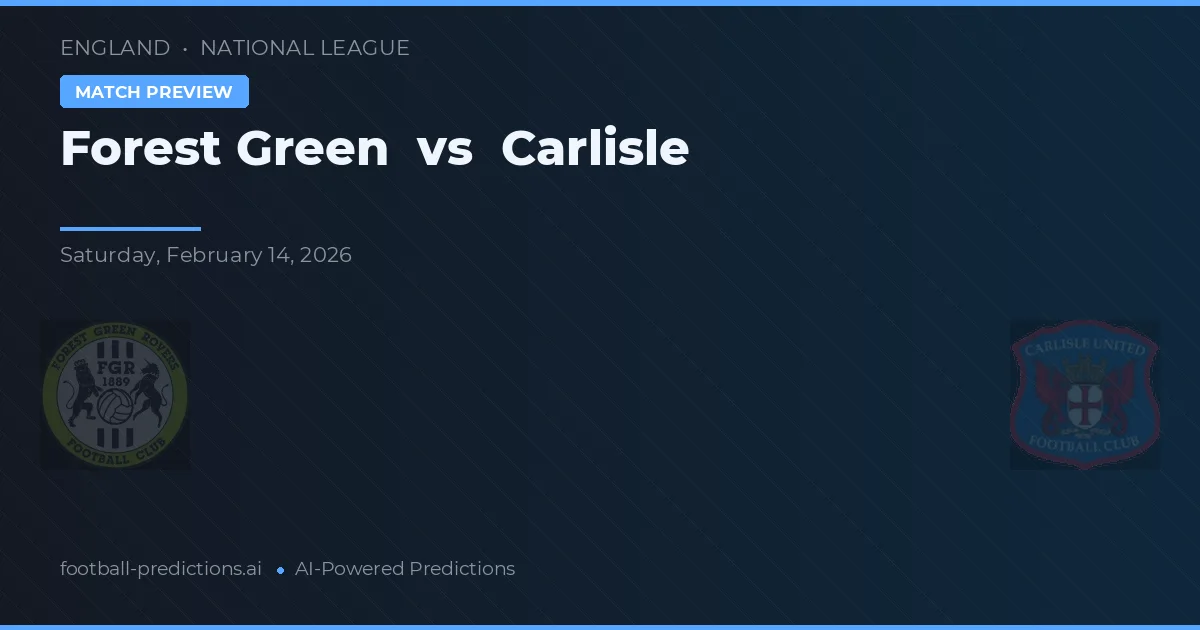 Forest Green Rovers vs Carlisle — předpověď a náhled zápasu