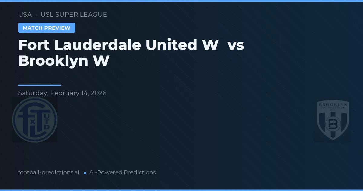 Fort Lauderdale United W vs Brooklyn W — předpověď a náhled zápasu