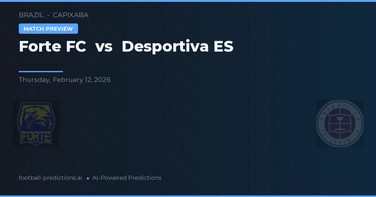 Forte FC vs Desportiva ES — předpověď a náhled zápasu
