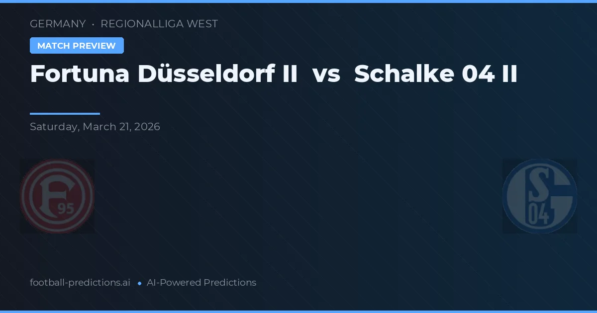 Fortuna Düsseldorf II vs Schalke 04 II — předpověď a náhled zápasu