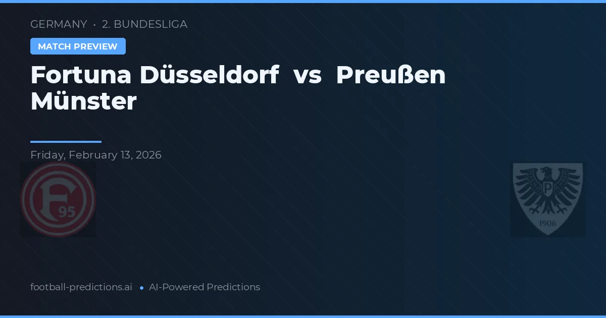 Düsseldorf Fortuna vs Preußen Münster — předpověď a náhled zápasu