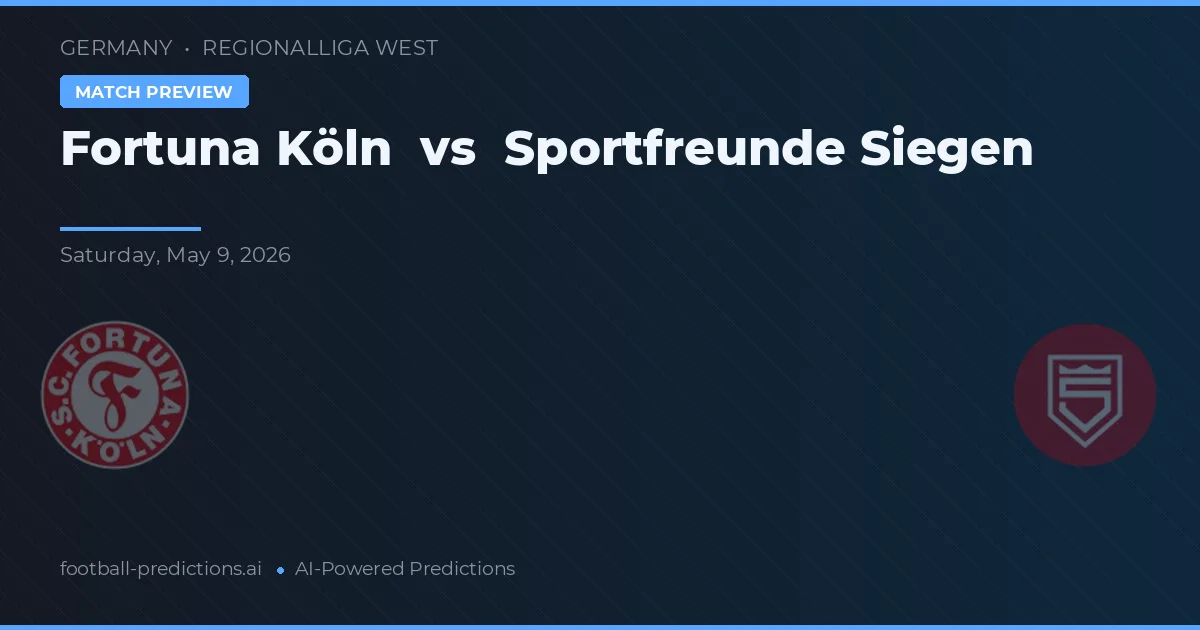 Fortuna Köln vs Sportfreunde Siegen — předpověď a náhled zápasu