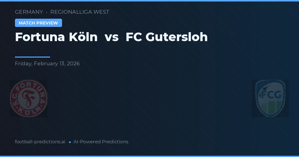 Fortuna Köln vs FC Gutersloh — předpověď a náhled zápasu
