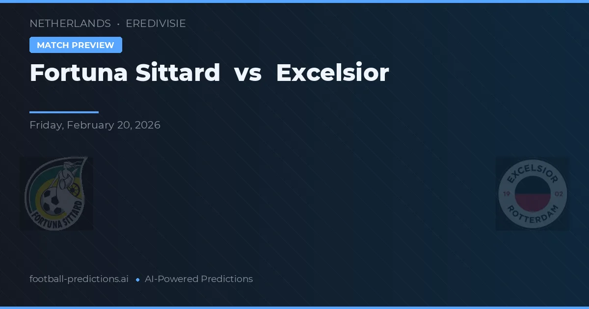 Fortuna Sittard vs Excelsior — předpověď a náhled zápasu