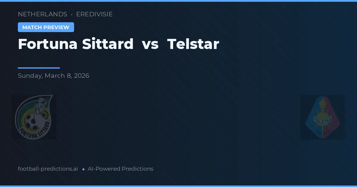 Fortuna Sittard vs Telstar — předpověď a náhled zápasu