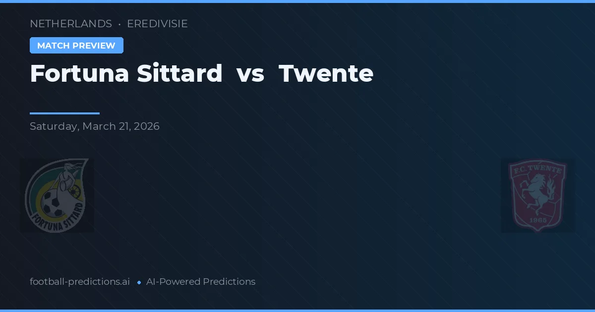 Fortuna Sittard vs FC Twente — předpověď a náhled zápasu