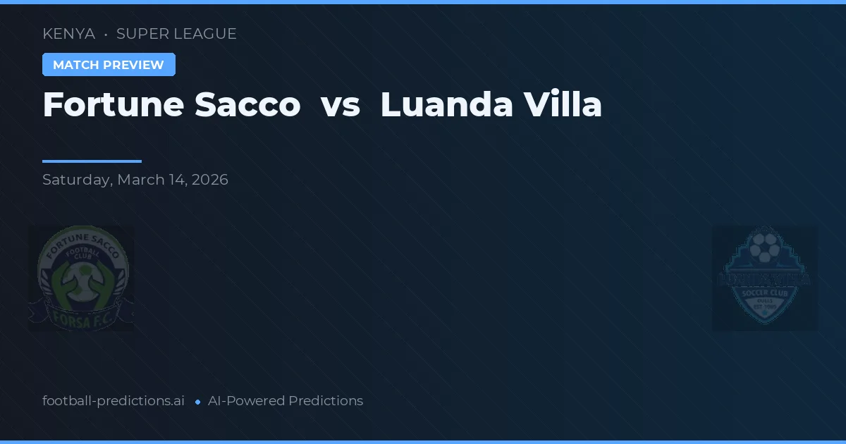 Fortune Sacco vs Luanda Villa — předpověď a náhled zápasu