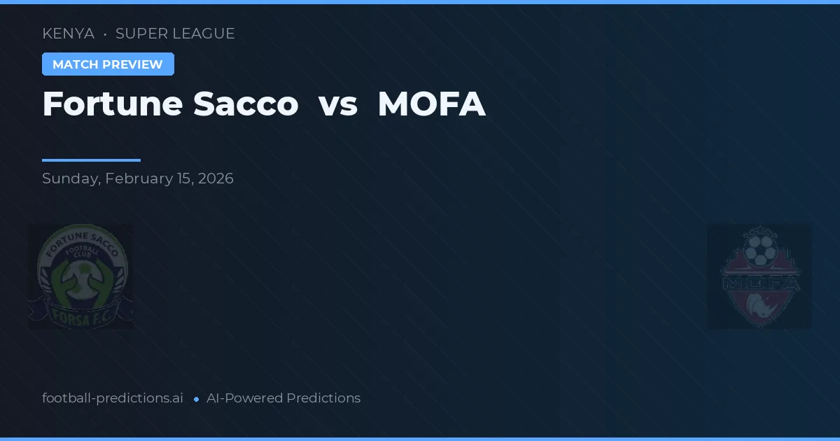 Fortune Sacco vs MOFA — předpověď a náhled zápasu