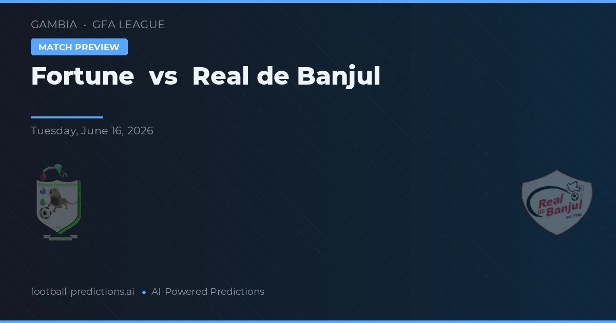 Fortune vs Real de Banjul — předpověď a náhled zápasu