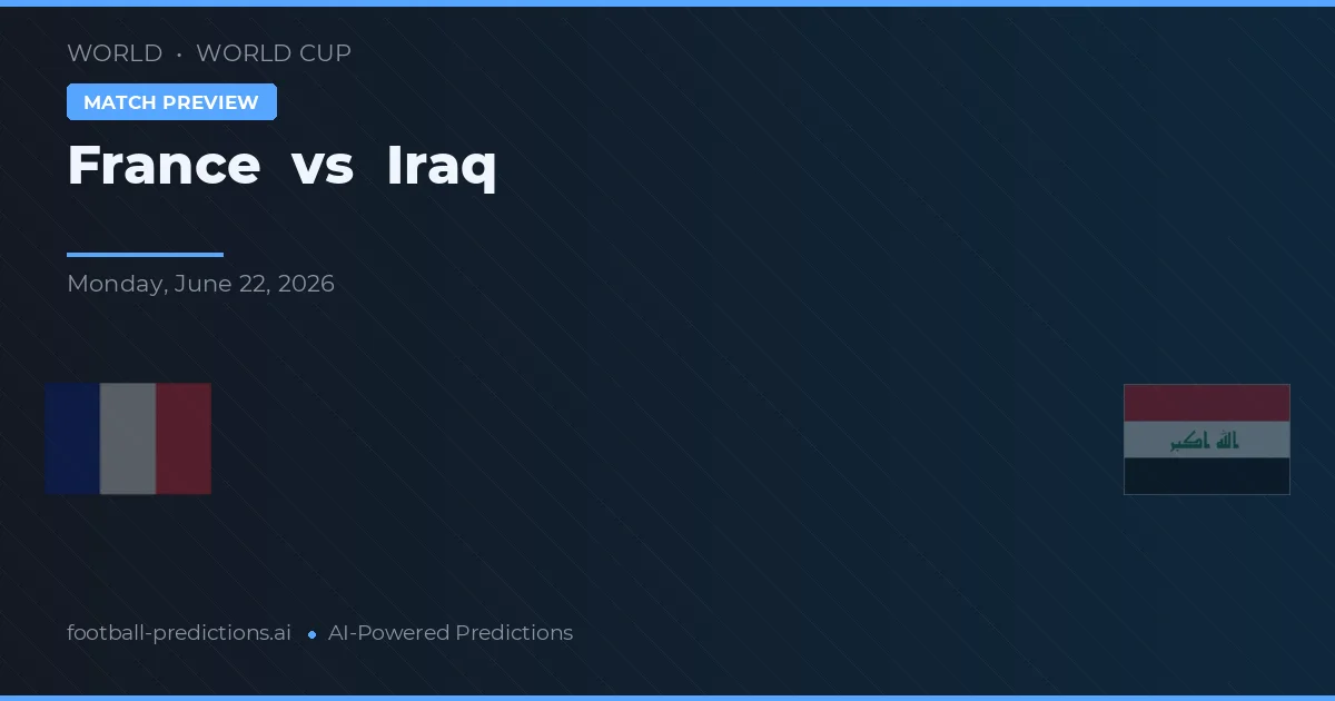 Francie vs Iraq — předpověď a náhled zápasu