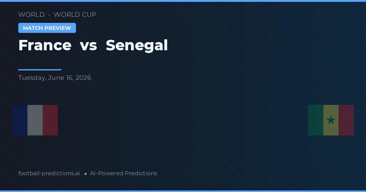 Francie vs Senegal — předpověď a náhled zápasu