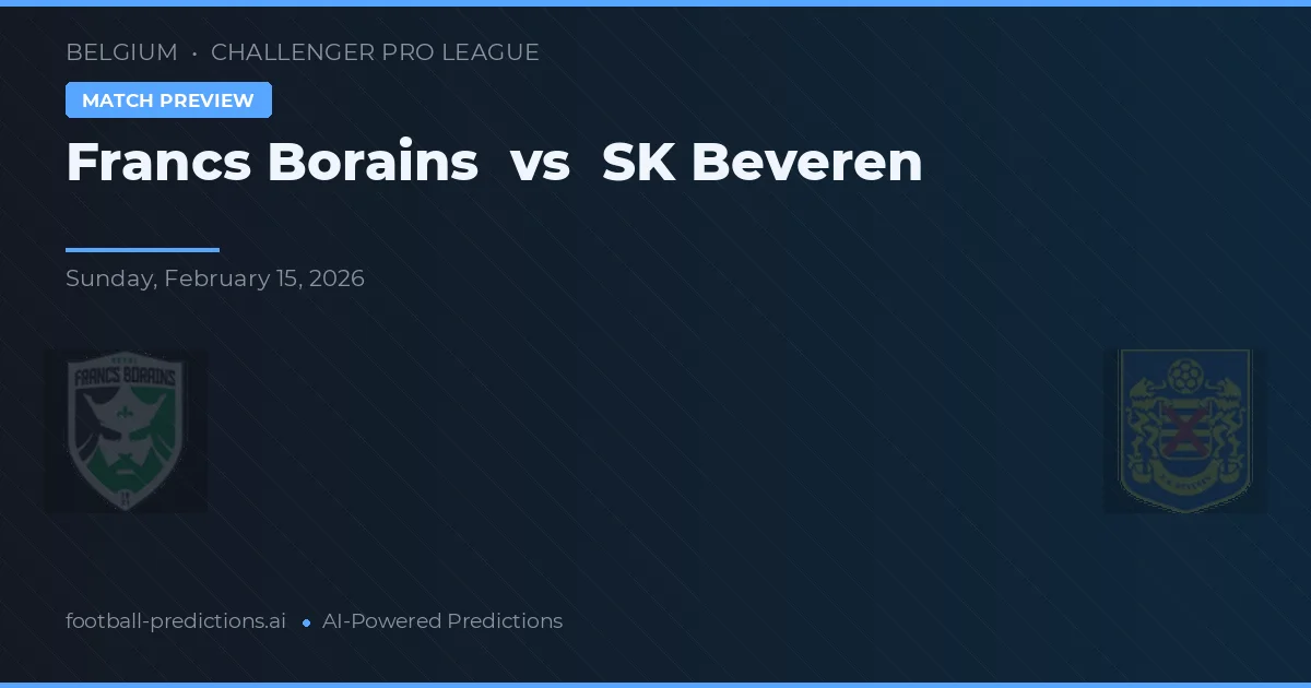 Francs Borains vs SK Beveren — předpověď a náhled zápasu