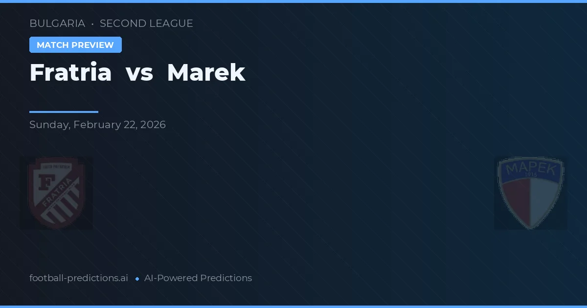 Fratria vs Marek — předpověď a náhled zápasu