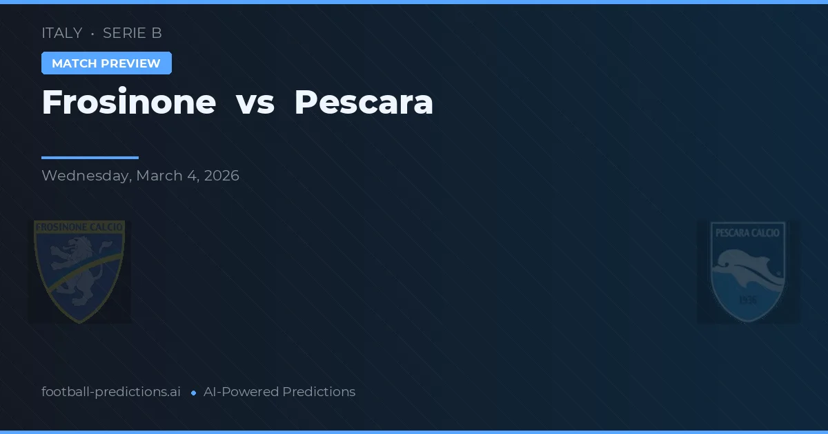 Frosinone vs Pescara — předpověď a náhled zápasu