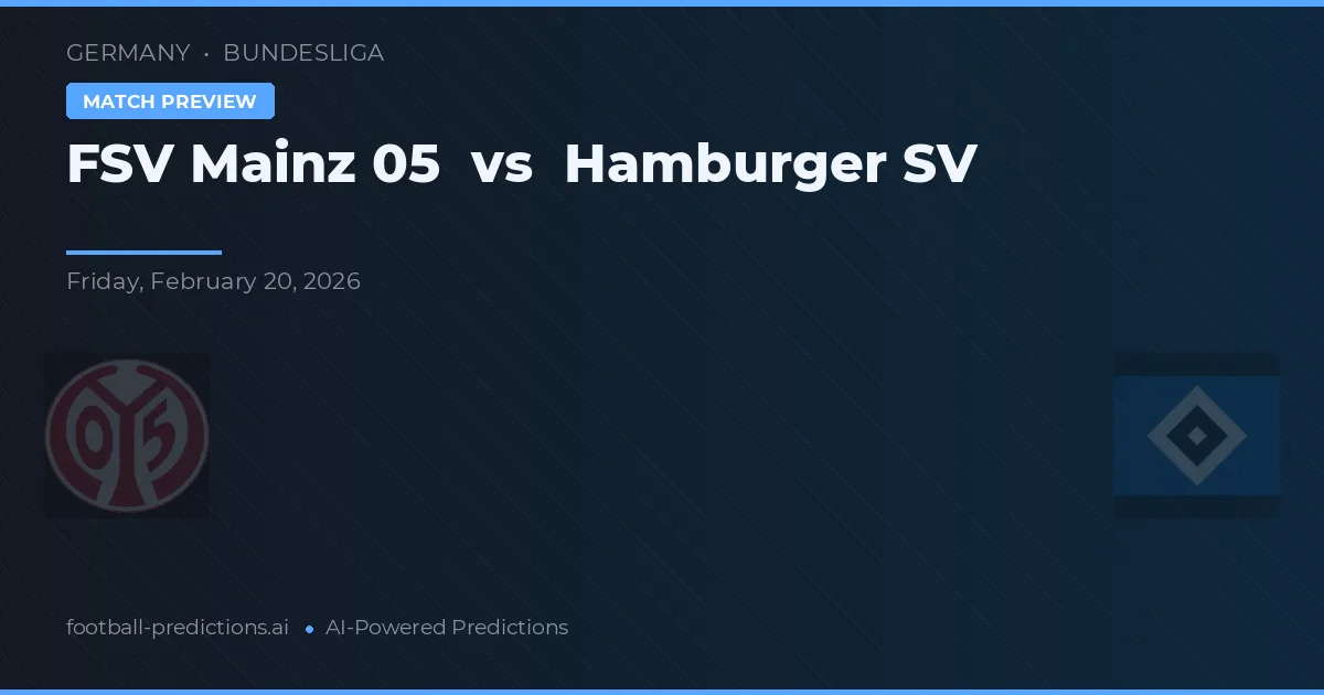 FSV Mainz 05 vs Hamburger SV — předpověď a náhled zápasu