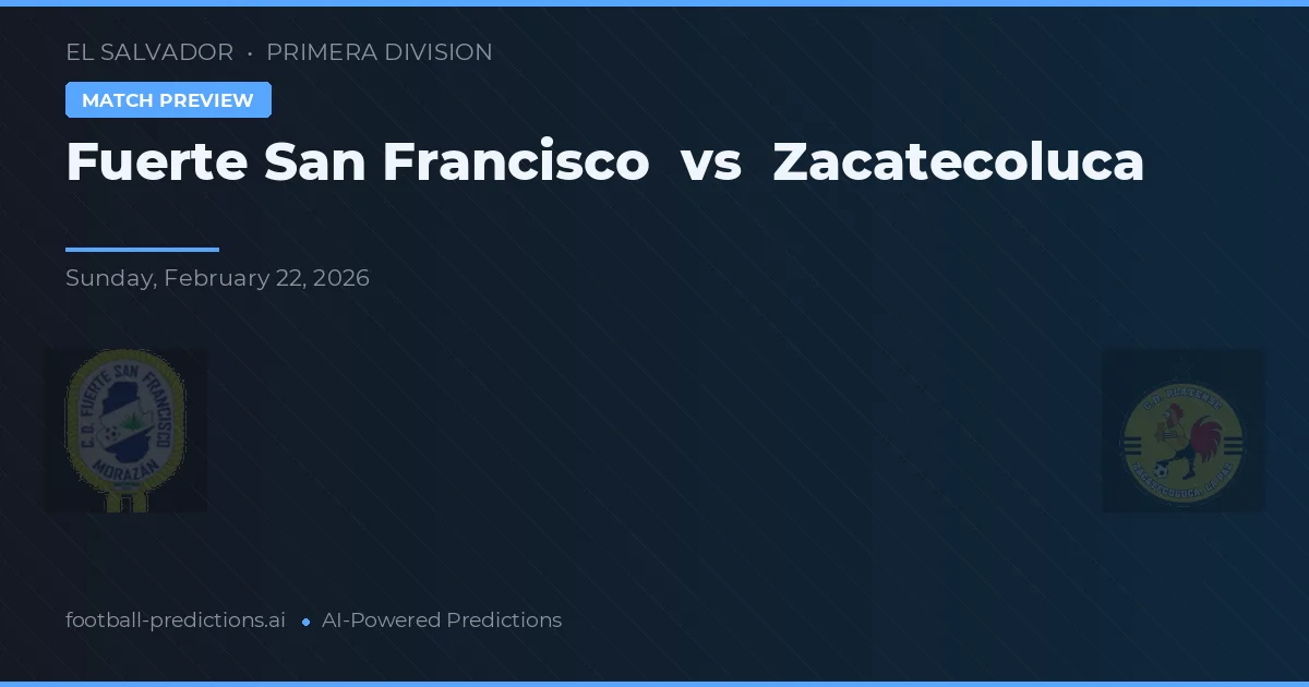 Fuerte San Francisco vs Zacatecoluca — předpověď a náhled zápasu