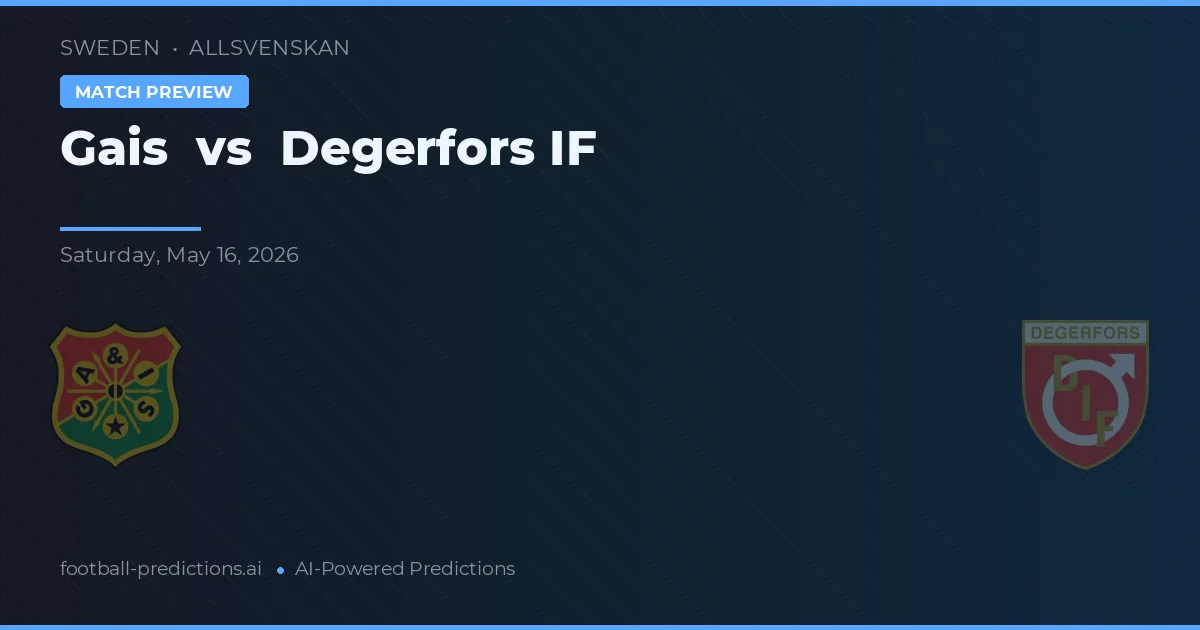 Gais vs Degerfors IF — předpověď a náhled zápasu