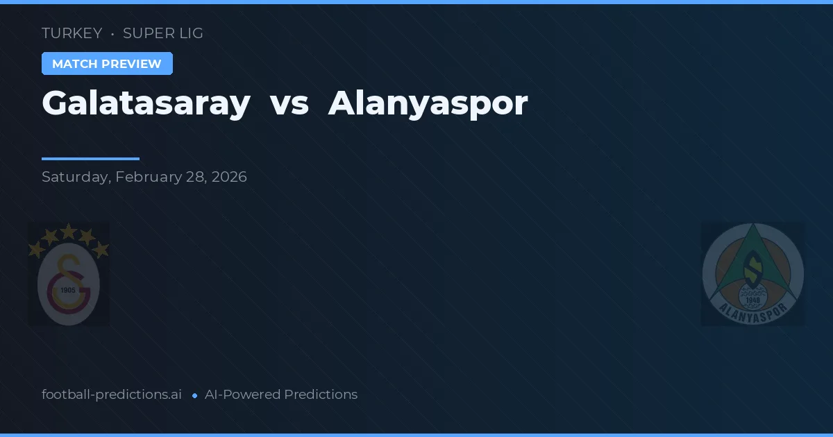 Galatasaray vs Alanyaspor — předpověď a náhled zápasu