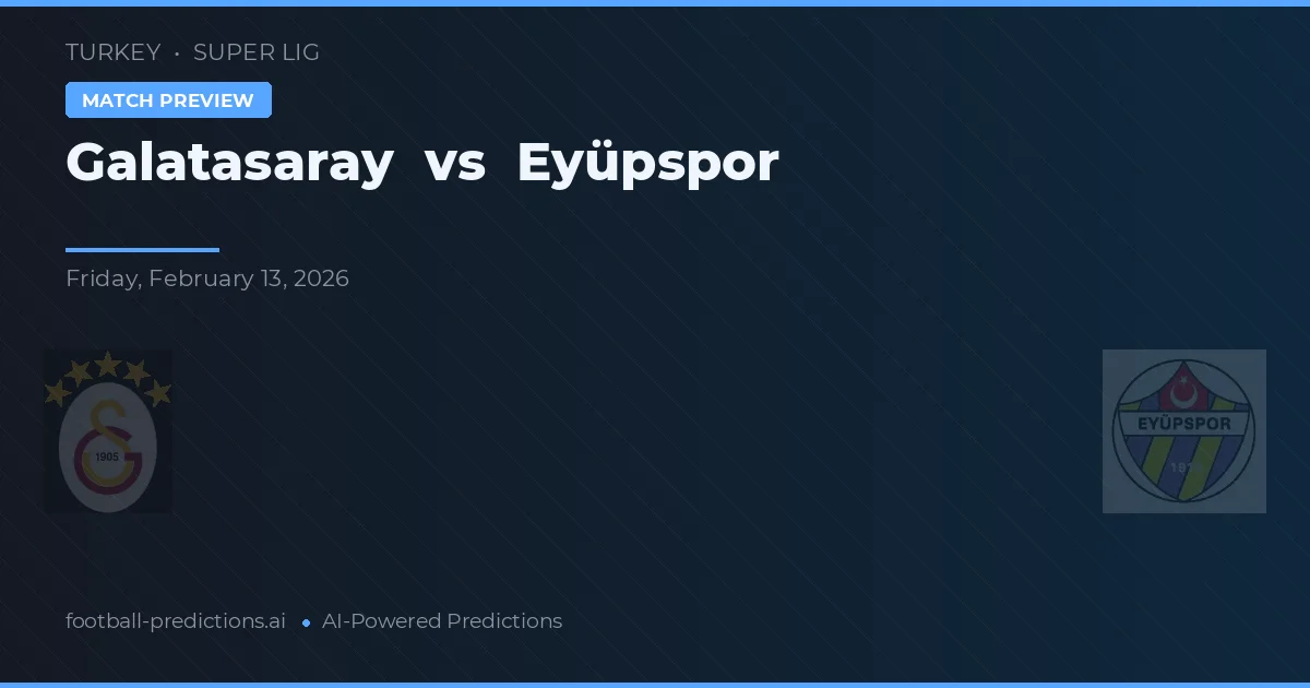 Galatasaray vs Eyüpspor — předpověď a náhled zápasu