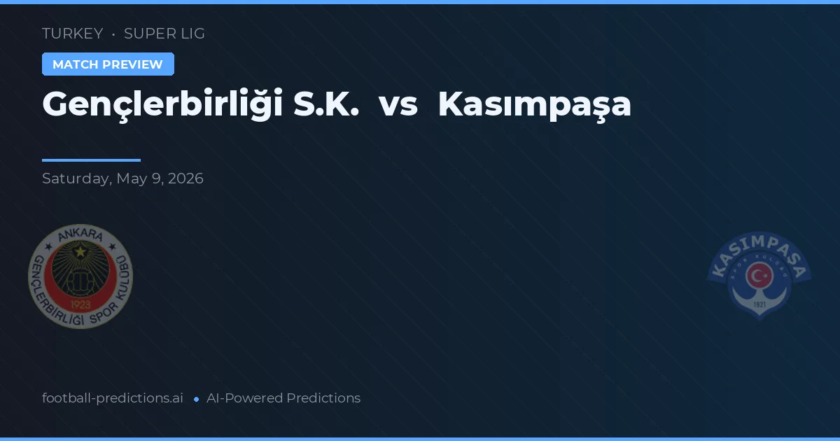 Gençlerbirliği vs Kasımpaşa — předpověď a náhled zápasu
