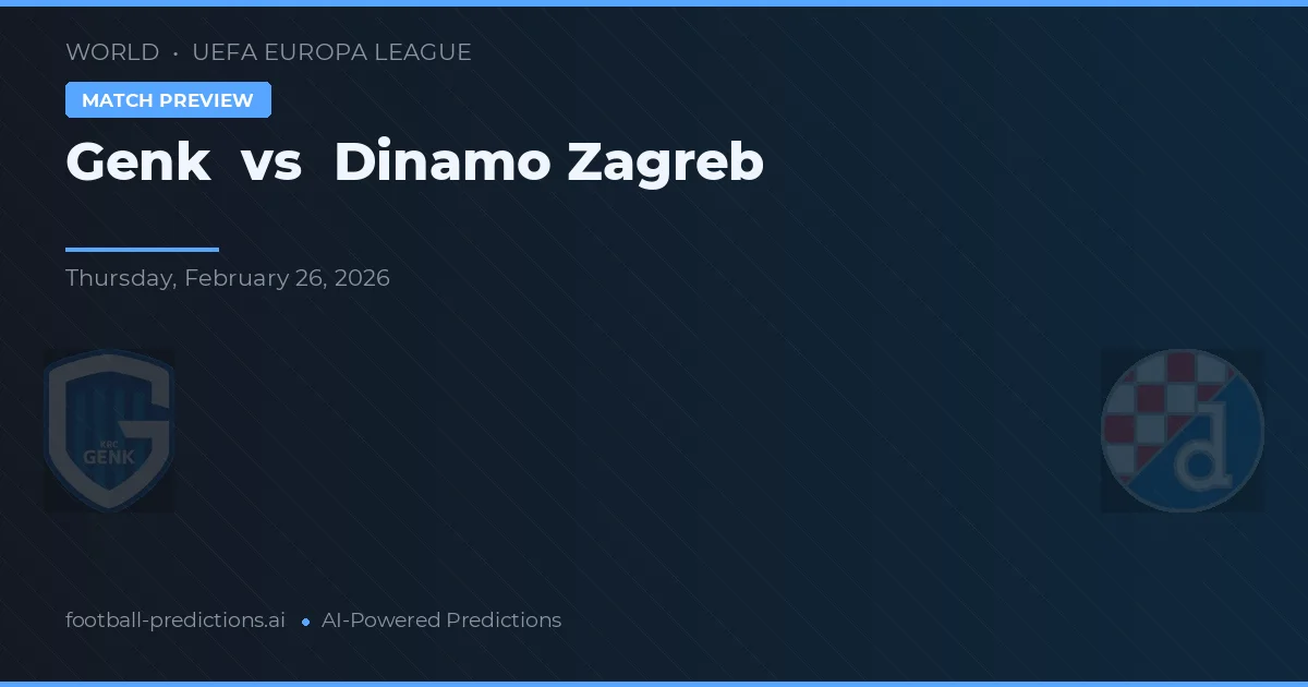 Genk vs Dinamo Záhřeb — předpověď a náhled zápasu