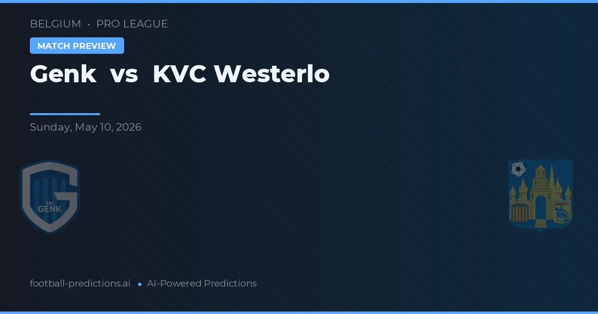 Genk vs Westerlo — předpověď a náhled zápasu