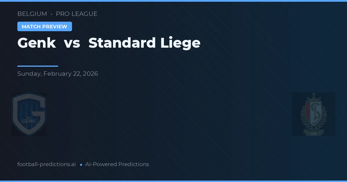 Genk vs Standard Liège — předpověď a náhled zápasu