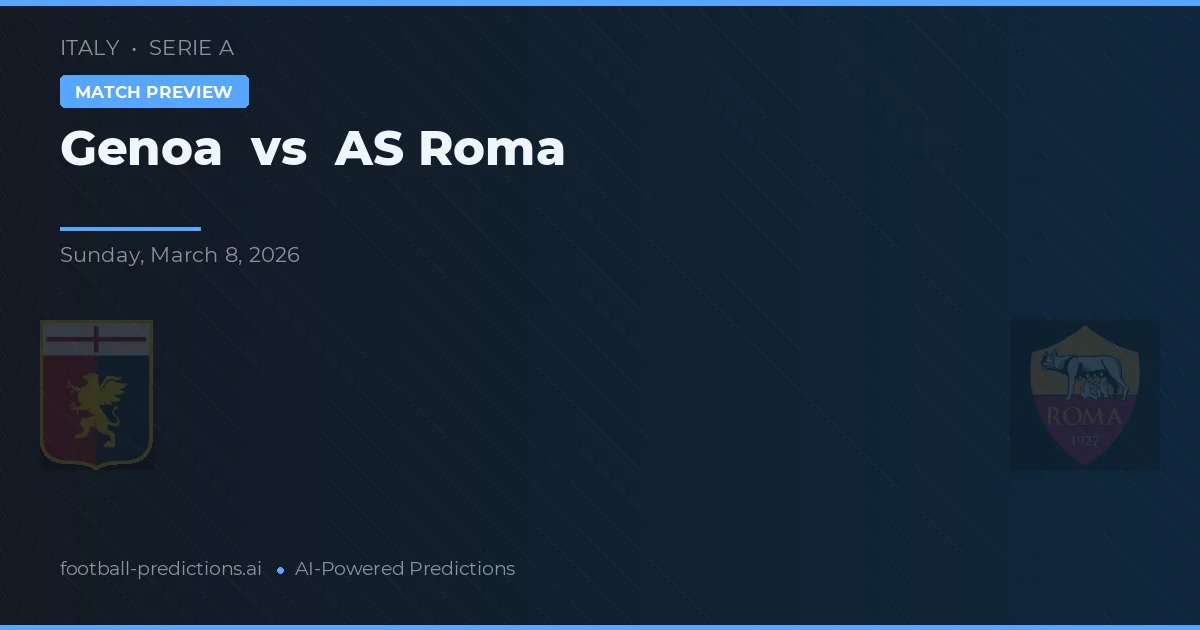 Genua vs AS Řím — předpověď a náhled zápasu