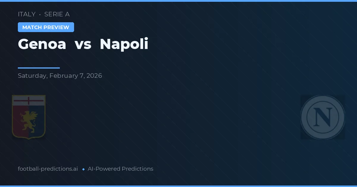 Genua vs Napoli — předpověď a náhled zápasu