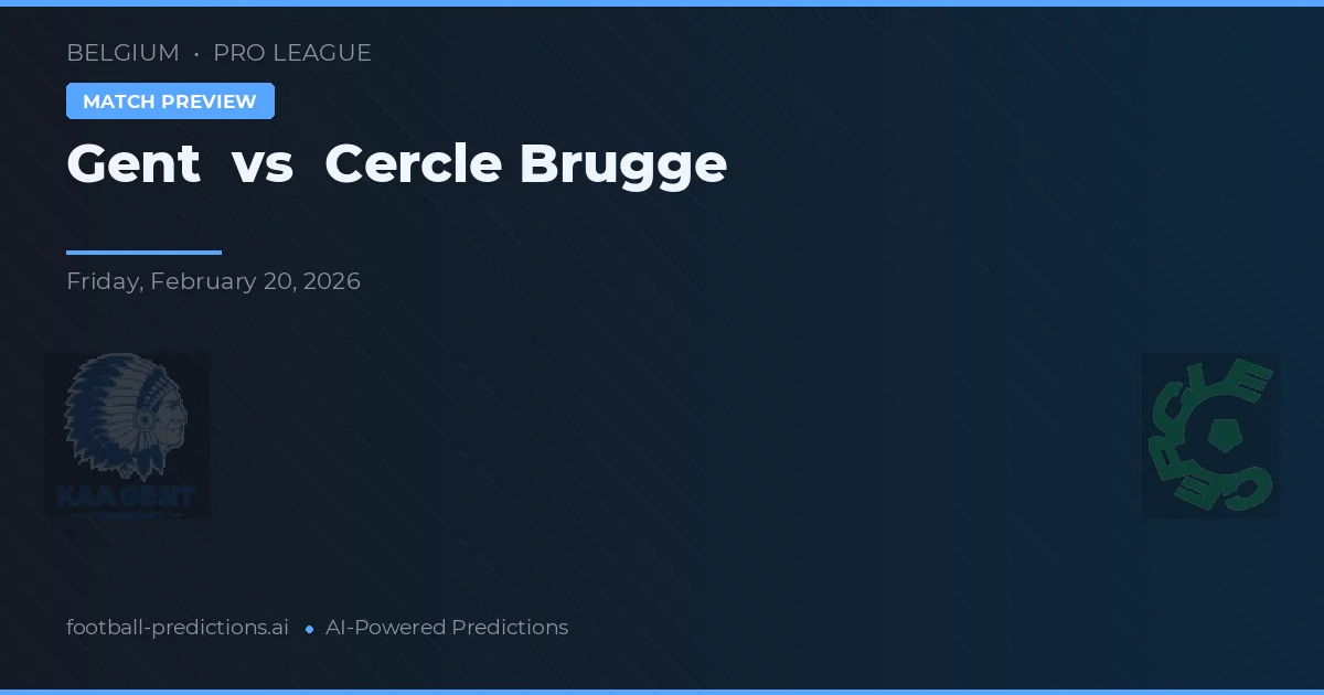 Gent vs Cercle Brugge — předpověď a náhled zápasu