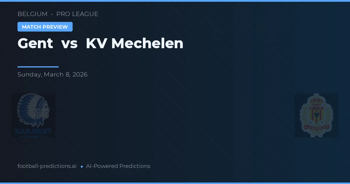 Gent vs Mechelen — předpověď a náhled zápasu