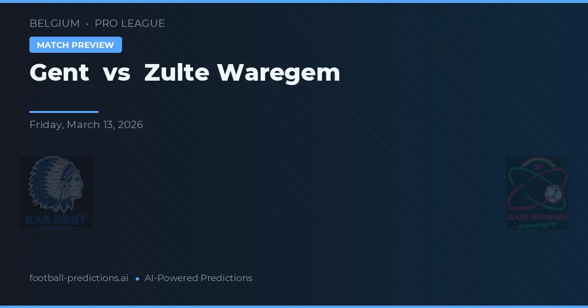 Gent vs Zulte Waregem — předpověď a náhled zápasu