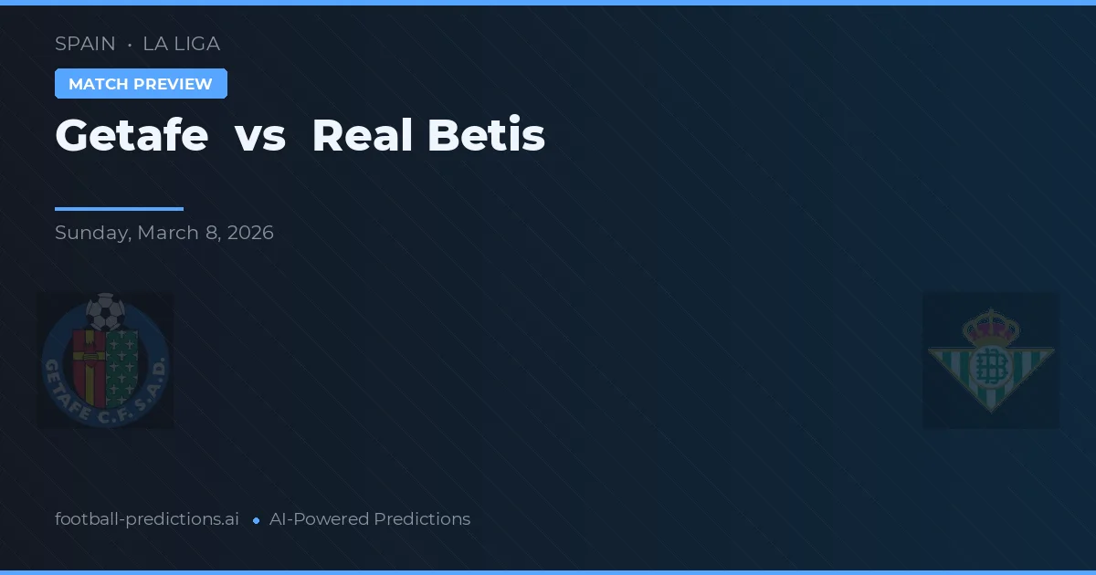 Getafe vs Real Betis — předpověď a náhled zápasu