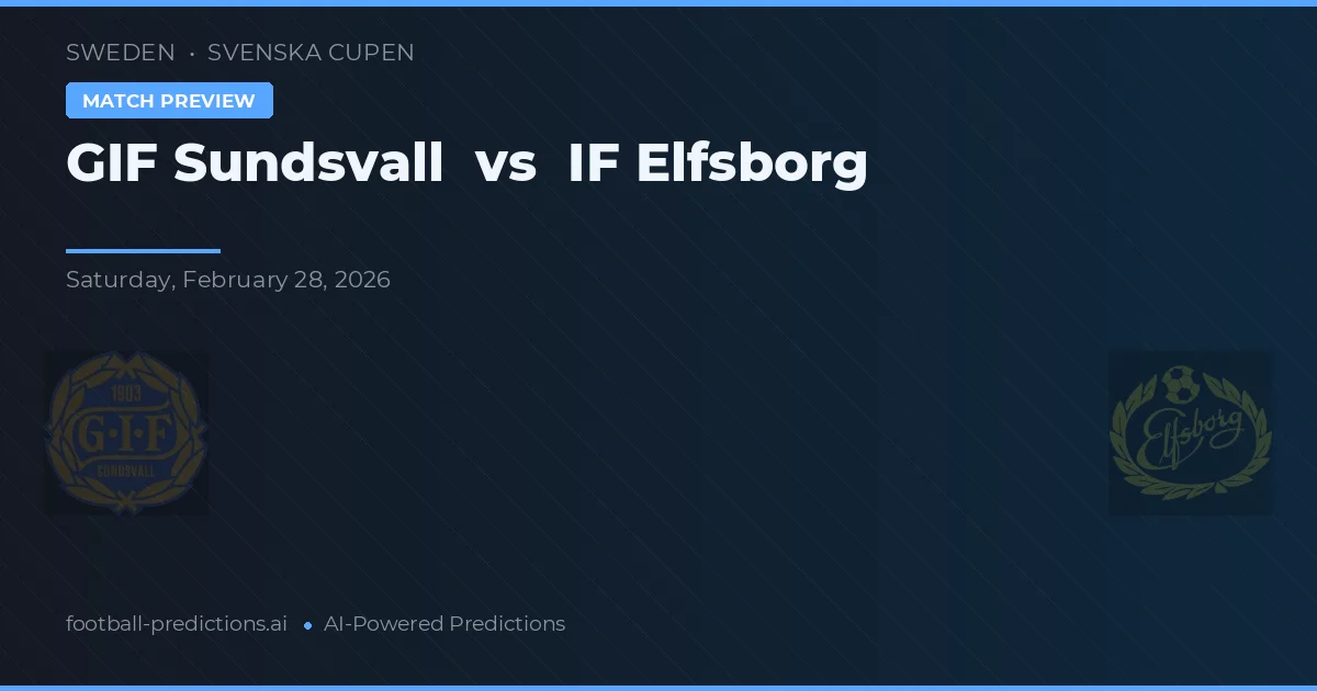GIF Sundsvall vs IF Elfsborg — předpověď a náhled zápasu
